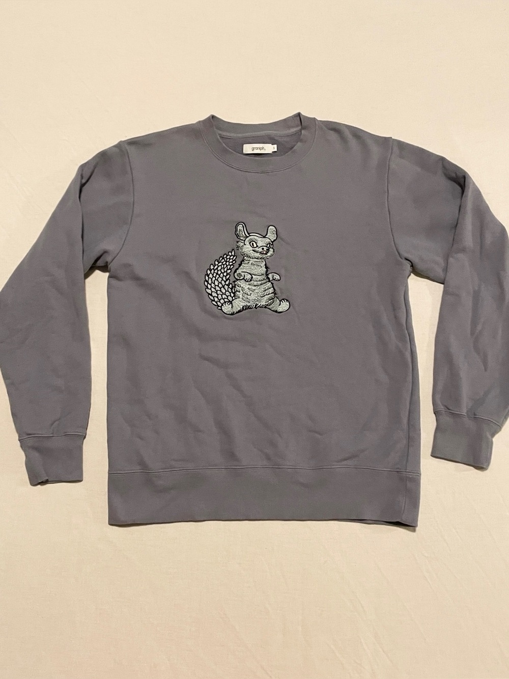 Graniph x Ayako Ishiguro Togeo Chan Lizard Monster Sweatshirt Grey Size S